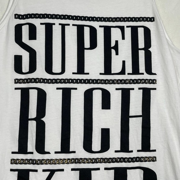 H&M Divided "Super Rich Kid" Men's Sleeveless Shirt SMALL - Picture 2 of 6